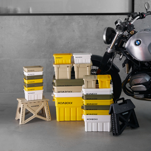 Bán buôn Logo tùy chỉnh Stackable 35L PP vuông thả lưu trữ ngoài trời hộp không thấm nước bền cắm trại hộp lưu trữ với clip - Product Image 2