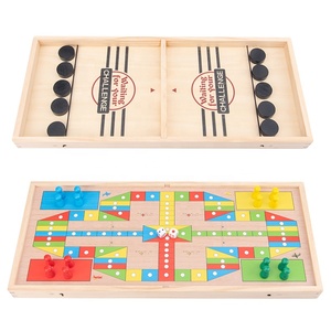 AT New Design 2 in1木製インタラクティブチェステーブルゲーム子供向け教育玩具 - Product Image 1