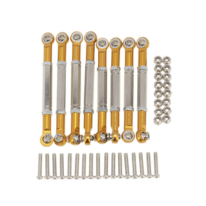 WPL FYロッククローラーバギーピックアップ用8PCSRCモデルカーメタルステアリングドラッグリンクとタイロッド