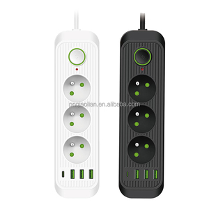 Regleta doméstica francesa multifuncional con enchufe inteligente y USB para uso en la oficina, venta al por mayor con enchufe y enchufe - Product Image 1