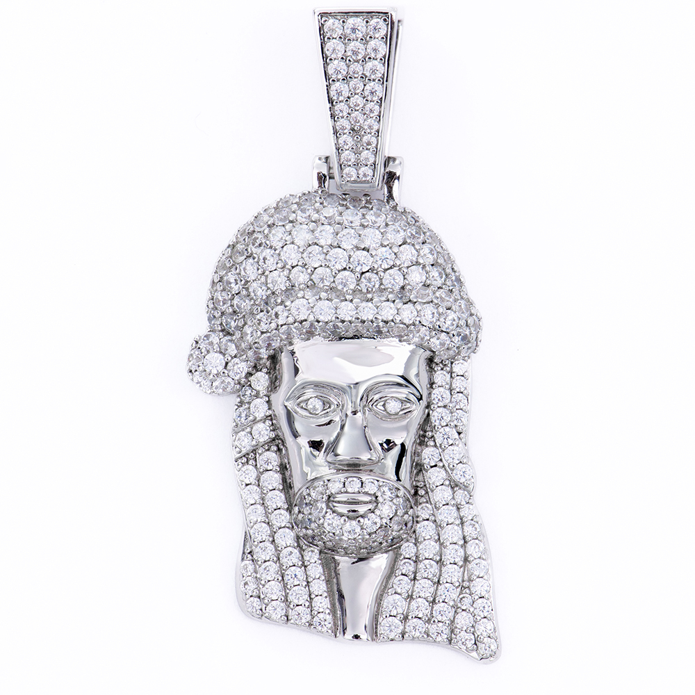 4-Silver Small Jesus Pendant