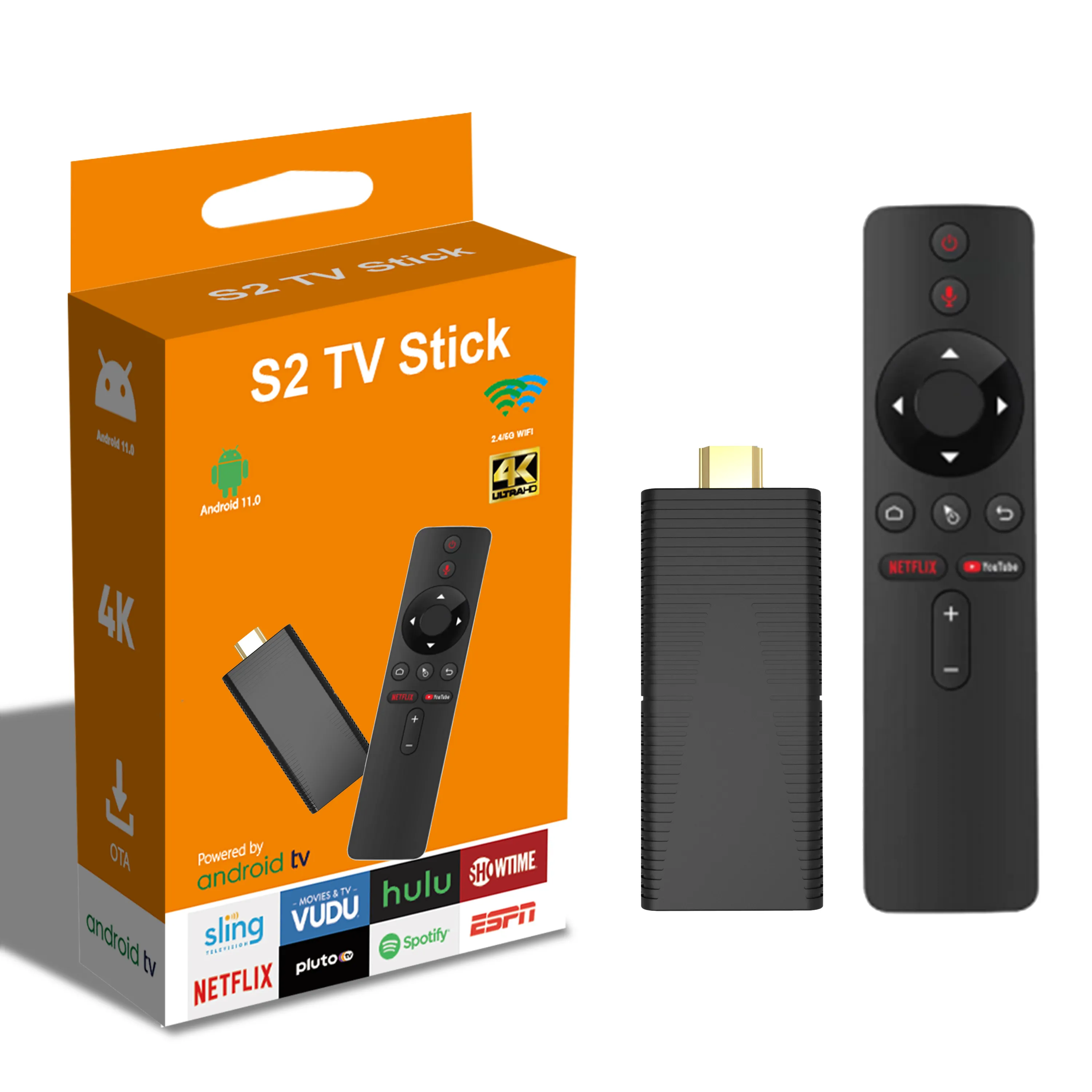 Peluncuran Produk Baru Tv Stick 2Gb 8Gb 16Gb Set Top Box 4K Tv Stick Android 11.0 Mini Tv Stick