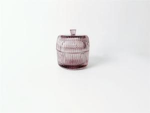 Hộp Nến Thủy Tinh Thiết Kế Gân Hộp Nến Thủy Tinh Màu Đỏ Và Tím Đường Thẳng Đứng - Product Image 5