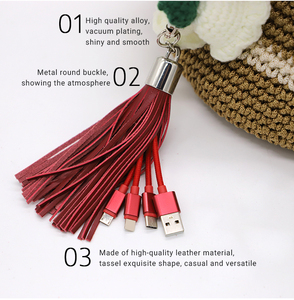 Dễ Thương Xách Tay <span class=keywords><strong>USB</strong></span> C Cáp Với Tua Keychain Nhanh Chóng Sạc Truyền Dữ Liệu Dây Tương Thích Với Điện Thoại Di Động Android Các Thiết Bị - Product Image 6