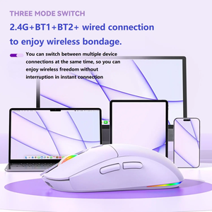 RGB Tri-Mode <strong>Mouse</strong> Light Weight 6 Levels <strong>of</strong> <strong>DPI</strong> Adjustment Low-Noise Keys Macro Game-Specific <strong>Mouse</strong> for Win/Xbox/PS/Mac - Product Image 3