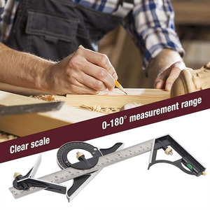3 In 1 ayarlanabilir çoklu kombinasyon dik açı cetvel 300mm hareketli kare açı cetvel - Product Image 2