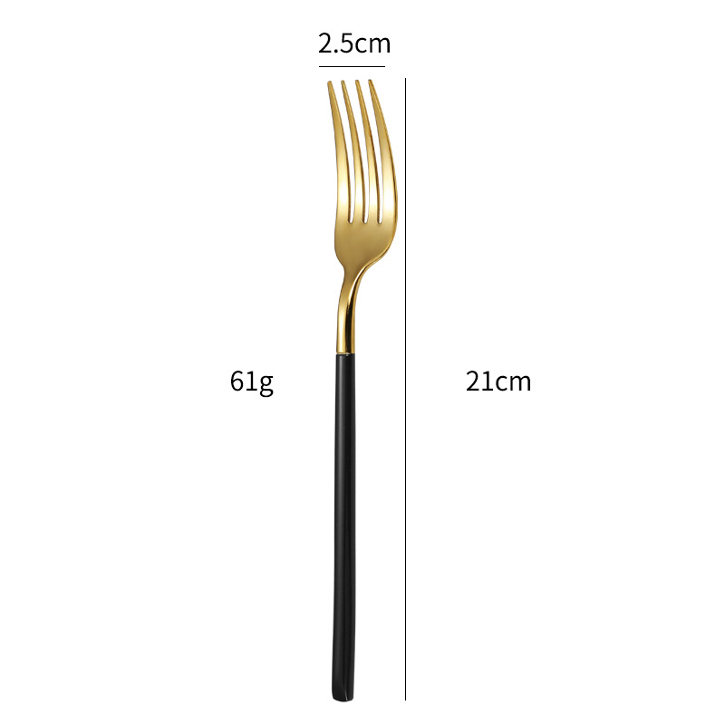 Fourchette de table en or noir