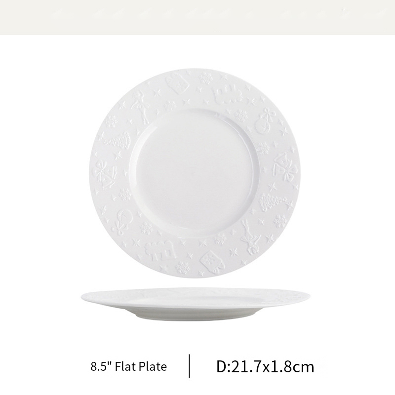 White-8.5 inch Plate