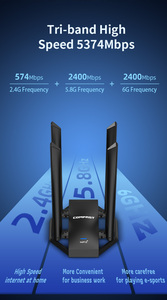 OEM RTL8832CU Chipset 5400Mbps 2.4ghz 5ghz 6ghz Wireless Receiver Dongle for Pc High Power Wifi to <strong>Computer</strong> Connect Adapter - Product Image 3
