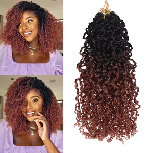 Micro Crochet Xoắn trước looped yanky Xoắn Crochet tóc Bohemian Crochet bện xoăn <span class=keywords><strong>senegalese</strong></span> Xoắn tổng hợp bện tóc - Product Image 2