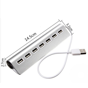 7 puertos de aluminio de alta velocidad <span class=keywords><strong>USB</strong></span> 3,0 <span class=keywords><strong>Hub</strong></span> <span class=keywords><strong>Multi</strong></span> <span class=keywords><strong>USB</strong></span> 2,0 lector de tarjetas divisor para PC portátil Mac iMac MacBook Pro Stock disponible