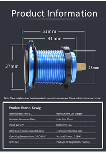 Yeni ürün Ultra performans Mini araba şarjı A + C çift arabirim hızlı şarj alüminyum alaşım 12-24v voltaj Mini araba şarjı - Product Image 6