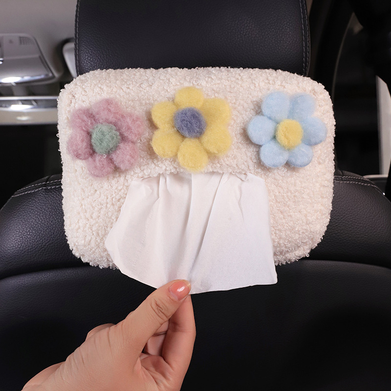Tipo A: Caja de papel de cachemira blanca floral
