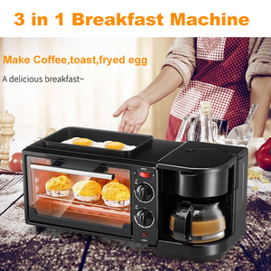 3 in 1 kahvaltı makinesi kahve makinesi & tost & kızartma tavası elektrikli fırın - Product Image 4