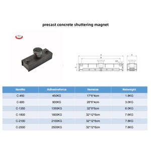 Precast Concrete <strong>Embedded</strong> Part Shuttering Magnet <strong>System</strong> Carbon Steel for Wall Building <strong>Use</strong> Bending Processing Service - Product Image 2