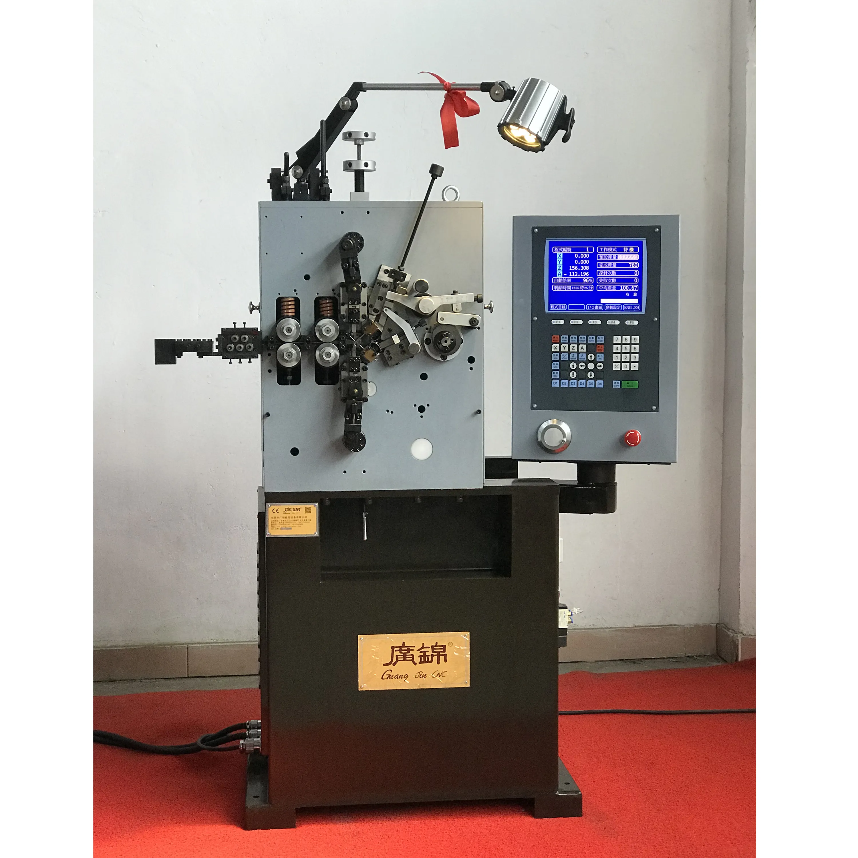 Jartiyer bahar yapma makinesi 4 eksen 0.15mm Canted bahar sarma makinesi CNC otomatik sarmal bahar makineleri