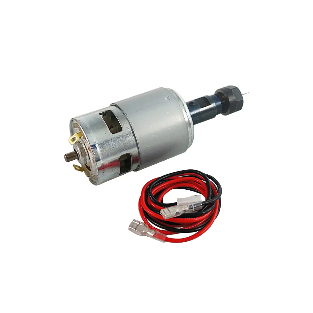 Mini moteur de broche cc CNC, axe de 10000 W avec tige d'extension de pince ER11, 1610 2417 2418 3018, bricolage, 120 rpm