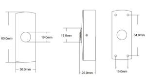 12V/24V pulsante di uscita per il montaggio della porta pulsante di controllo accessi interruttore di uscita in metallo - Product Image 5