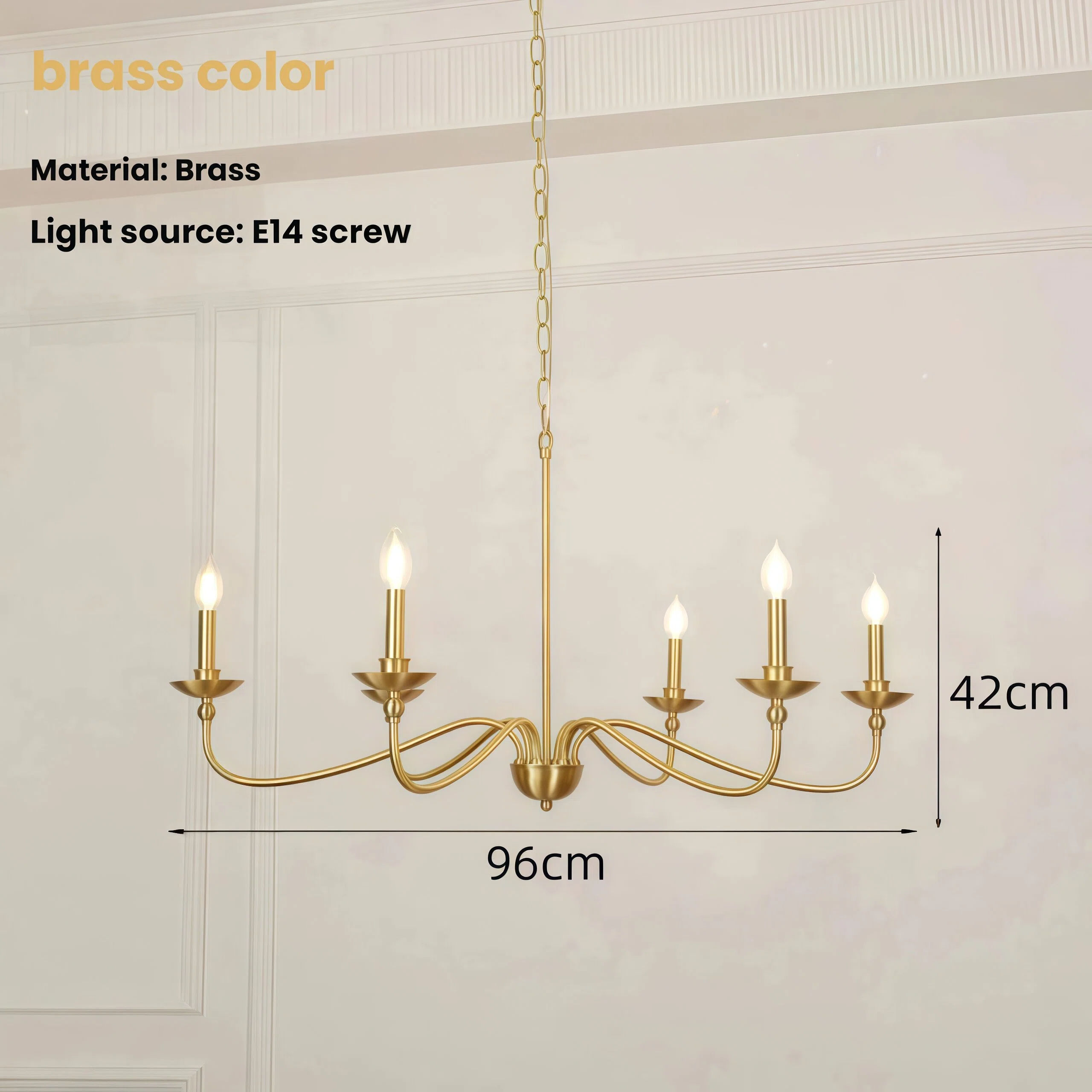 couleur laiton D96*H42CM