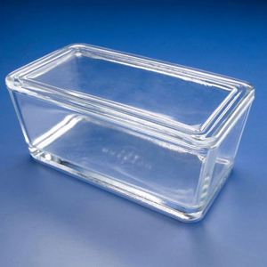 MSLSDT01 <strong>Laboratory</strong> <strong>Use</strong> Glass <strong>Microscope</strong> <strong>Slide</strong> Staining Dish Tray Lid Cover - Product Image 2
