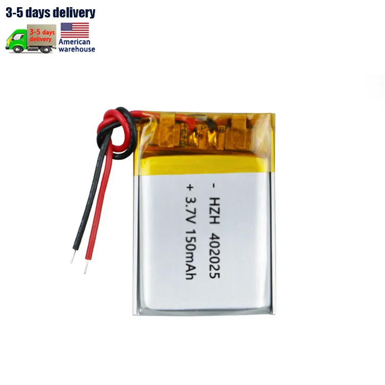 Kc Fabriek Directe Verkoop 402025 Mini Batterij Oplaadbare Bluetooth Headset 402025 150Mah 3.7V Polymeer Lithium Batterij
