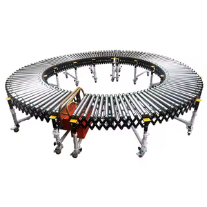 Multi-wedge Belt Container Flexible Telescopic Powered Roller Conveyor Line <strong>Loading</strong> <strong>Unloading</strong> - Product Image 5