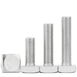 304 thép không gỉ gb35 Bu lông đầu vuông nhỏ vít đầu vuông Bốn góc bu lông vuông M5-M48 - Product Image 1