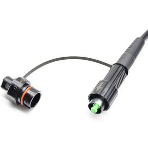 KNOFC IP 68สายเคเบิลรับแรงกระแทกกันน้ำมินิ SC APC 1F G657A2 FTTH สายเคเบิลหล่นผมเปีย50ม.