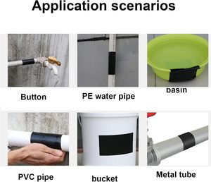 PVC & PVDFホースパイプ修理用シングルサイドラバーシーリングテープ防水漏れプルーフ接着紙フィルムソリューション