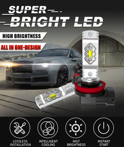 HUAJIAN araba Canbus Cree LED sis ampul 18V alüminyum LED sis lamba ampulü 881/880/H11 oto sis lambası Corolla için - Product Image 3