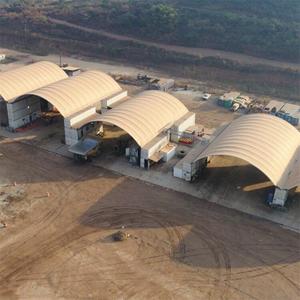 เหล็กกรอบติดตั้งง่าย 18X24 เก็บเต็นท์ 12X12 M คอนเทนเนอร์ Shelter PVC Shelter สำหรับคอนเทนเนอร์ PVC โรงรถขนาดปรับแต่ง - Product Image 2