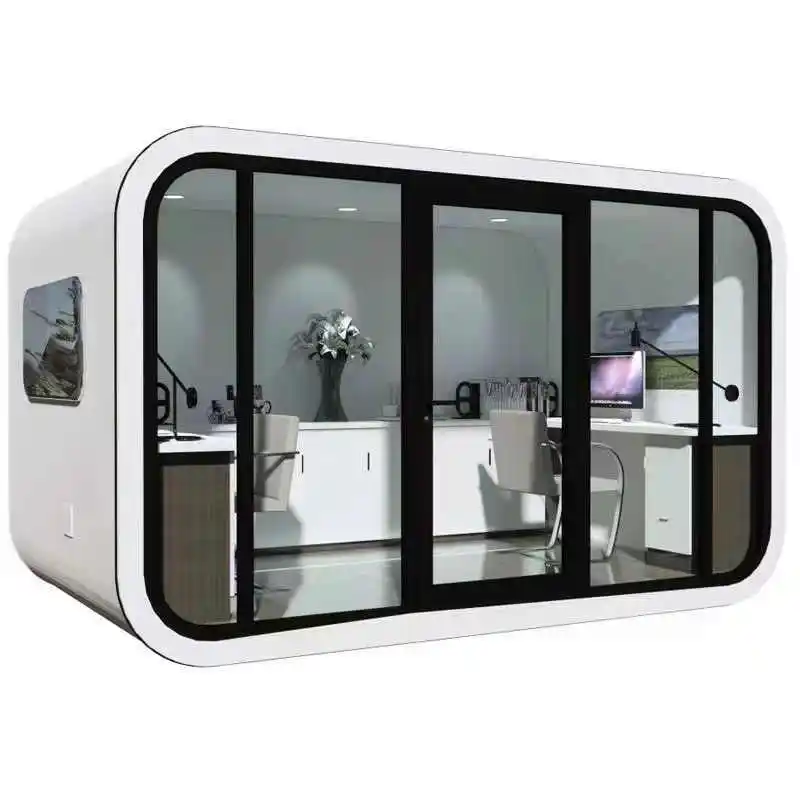 Luxury Customize 20ft 40ft Outdoor Modern Popular Prefab House Tiny House Mobile Working House Office Pod Apple Cabin