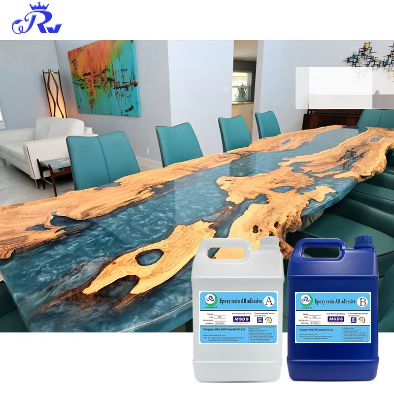 High quality two component adhesives deep pour casting liquid tutorial resina epoxica epoxy resin and hardener for river table