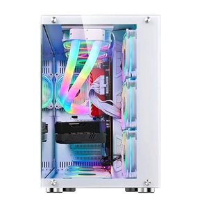 Computer Casingt alimentazione Desktop Pc Gaming Computer torre Hardware e Software bianco custodia da gioco Cabinet 10 ventilatori - Product Image 6