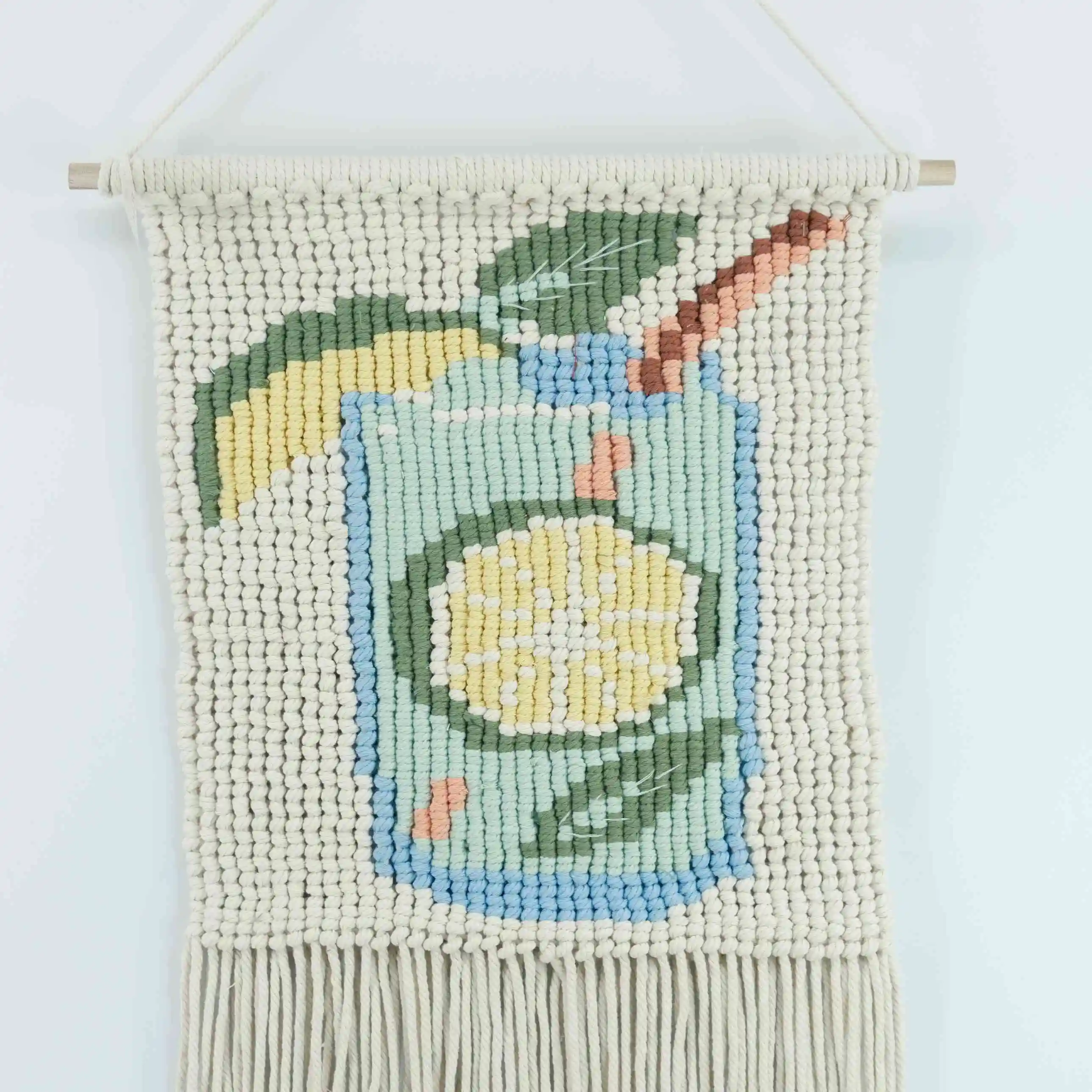 งานฝีมือพรมลายปรับแต่งได้ตกแต่งผนังห้องนอนงานศิลปะ Macrame ของขวัญวันแม่