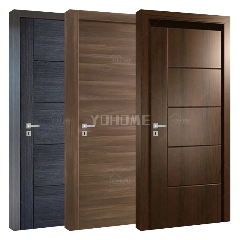 Puertas interiores de chapa de madera de Canadá, interior personalizado, sala de estar moderna, puerta de madera, puertas cortafuegos internas de hotel