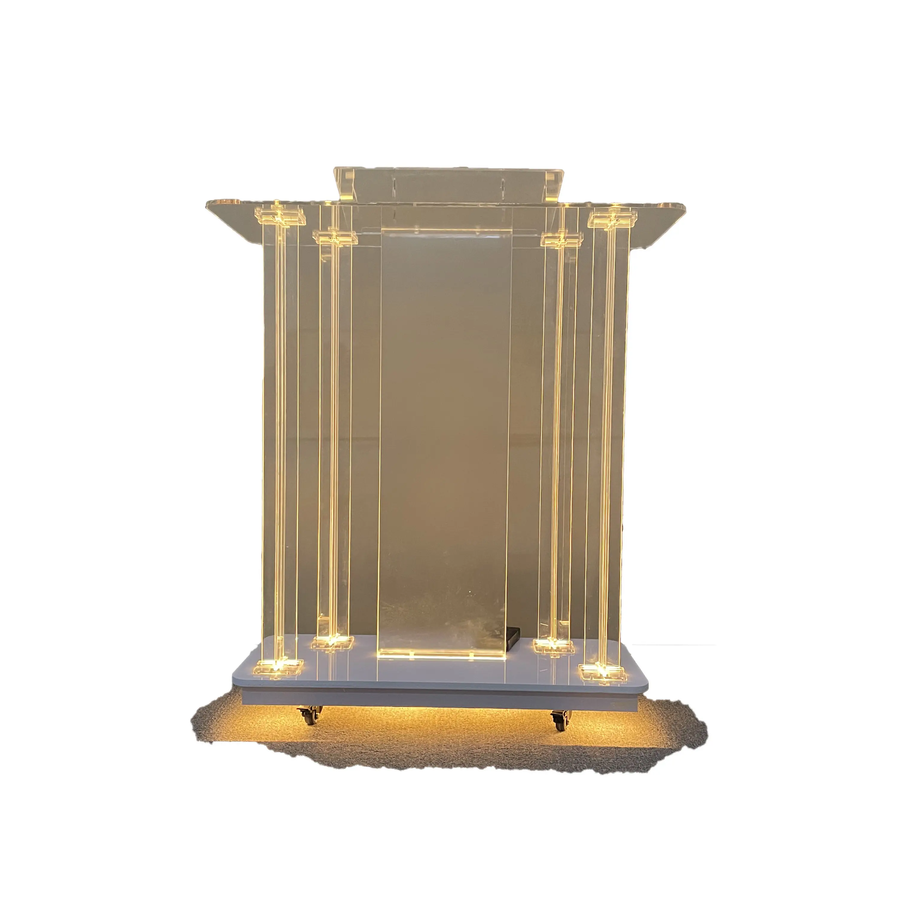 Langsung dari produsen kaca Plexiglass transparan & Platform Presser Podium akrilik untuk jasa penempaan