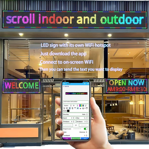 P10 Sign Digital RGB Board Advertising Panel 101x 37cm Screen Module WIFI <strong>Control</strong> RGB Banner Screen 39x14inch - Product Image 6