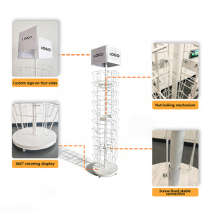 Tùy Chỉnh 360 Xoay Cuốn Sách Hiển Thị Kệ Sàn Dây Kim Loại Cuốn Sách Truyện Tranh Hiển Thị Giá Thiệp Chúc Mừng Hiển Thị Đứng Cuốn Sách Hiển Thị Đứng - Product Image 2