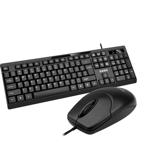 SAMA OEM ODM Classic Black <strong>Keyboard</strong> <strong>Mouse</strong> Combos USB Wired <strong>Computer</strong> <strong>Keyboard</strong> and <strong>Mouse</strong> - Product Image 1