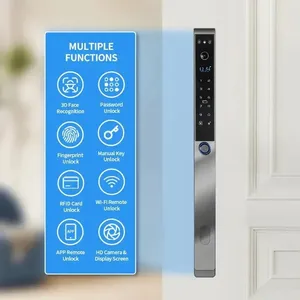 IP66 TUYA impermeabile Smart Lock porta scorrevole Video citofono 3D volto riconoscimento delle impronte digitali RFID carta codice chiave serratura porta - Product Image 6