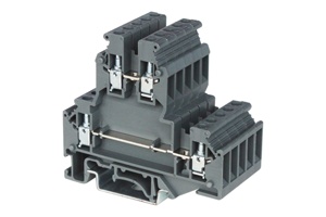 Bloco terminal nivelado 2.5mm 4mm do trilho do ruído do conector dois do fio do parafuso do bloco terminal da dupla camada