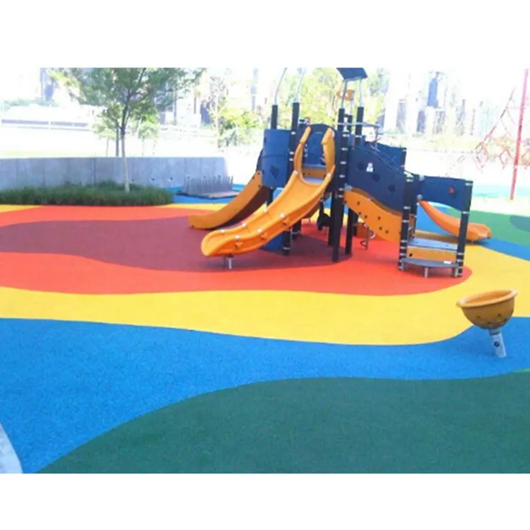 Mantener tu patios de recreo y los niños feliz de Wetpour y mantillo de caucho epdm gránulos de caucho