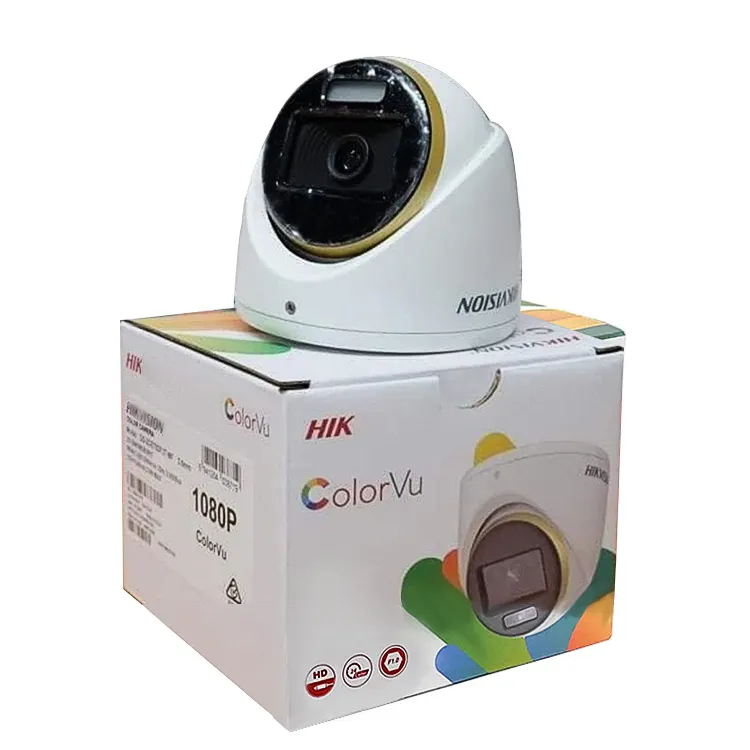 Cámara CCTV de visión nocturna a todo color Hik, cámara de torreta 4 en 1 de 2MP Colorvu de 2MP