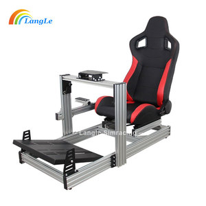 Fórmula de instalación simple, simulación de coche de carreras, soporte de asiento de cabina, teclado, freno de mano, simulador de juego de conducción