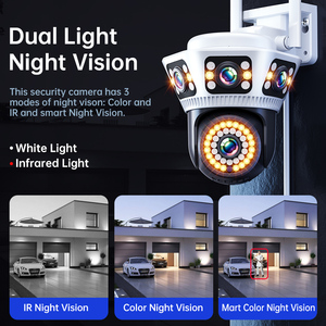 DIFANG 6K üçlü Lens üçlü ekran WiFi güvenlik kamerası açık iki yönlü ses renkli gece görüş CCTV gözetim IP kameralar - Product Image 4