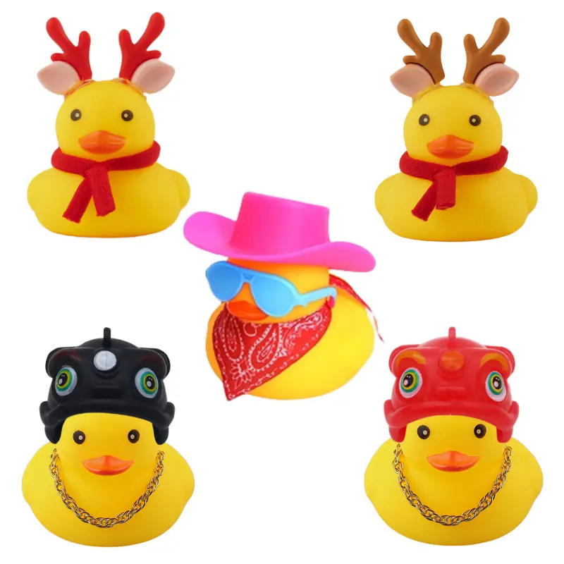 Tiktok, gran oferta, juguete de pato de moda de vinilo encantador, juguetes de baño para niños, regalo promocional, accesorio de juguete para bañera flotante