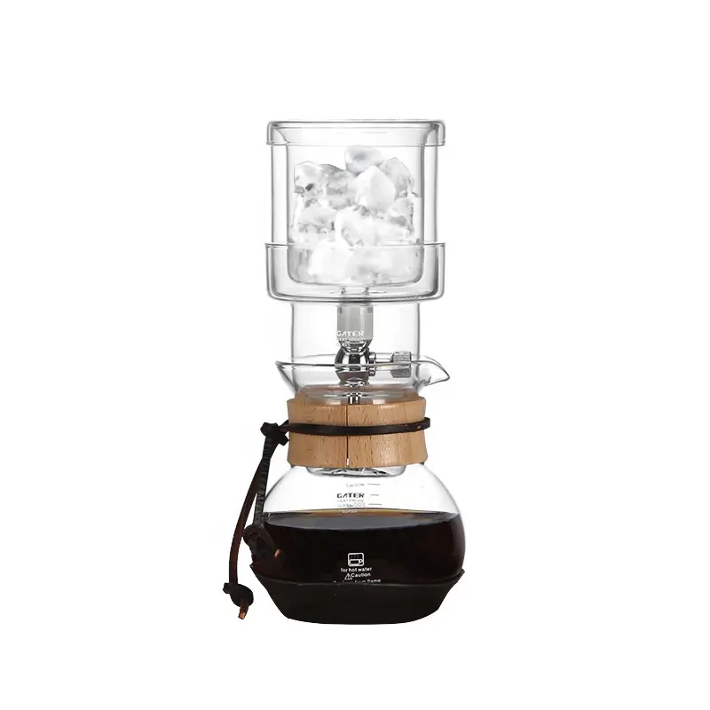 Cafetera y tetera Cold Brew 200ml Gotero Iced Coffee Brewer Maker con flujo de agua ajustable, jarra de vidrio de borosilicato BD2