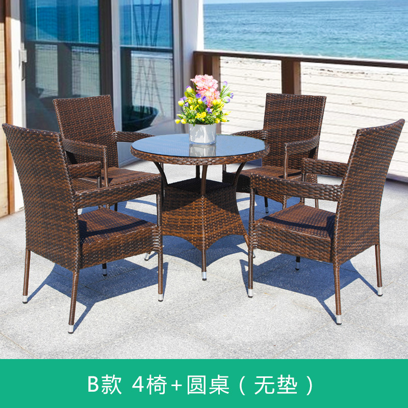 b model-4 chairs + 80x80cm table without cushion
