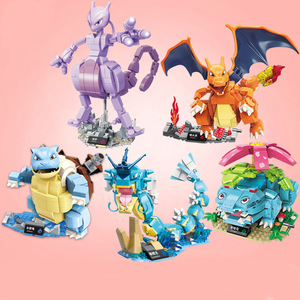 Giáo dục Khối xây dựng pokemonedly lắp ráp đồ chơi thiết lập có tính năng Charizard mewtwo Pikachu khớp nối đồ chơi cho bé - Product Image 1